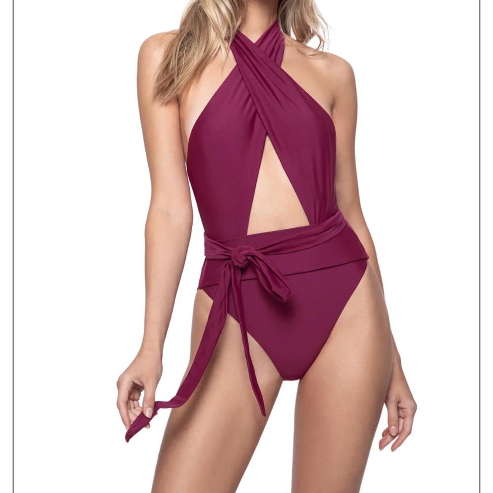 New burgundy swimsuit- never worn